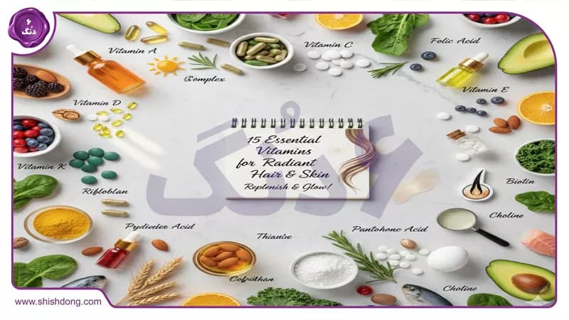 ۱۵ ویتامین ضروری برای زیبایی مو و پوست: چطور کمبودشون رو جبران کنی و بدرخشی! ۱۵ ویتامین ضروری برای زیبایی مو و پوست: چطور کمبودشون رو جبران کنی و بدرخشی!